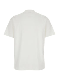 Brunello Cucinelli Women White Crew Neck T-Shirt With Monile Detail On The Front In Cotton For Women