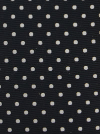 Valentino Garavani Men Black Tie With Vlogo Plaque On The Front And All-Over Polka Dot Pattern In Silk For Men