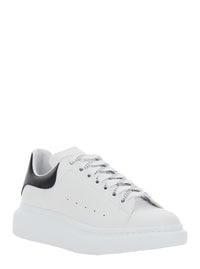Alexander Mcqueen Men Low Top Sneaker 'Alexander Mcqueen' With Logo Lettering On Tongue And Contrasting Heel In White And Black Leather For Men