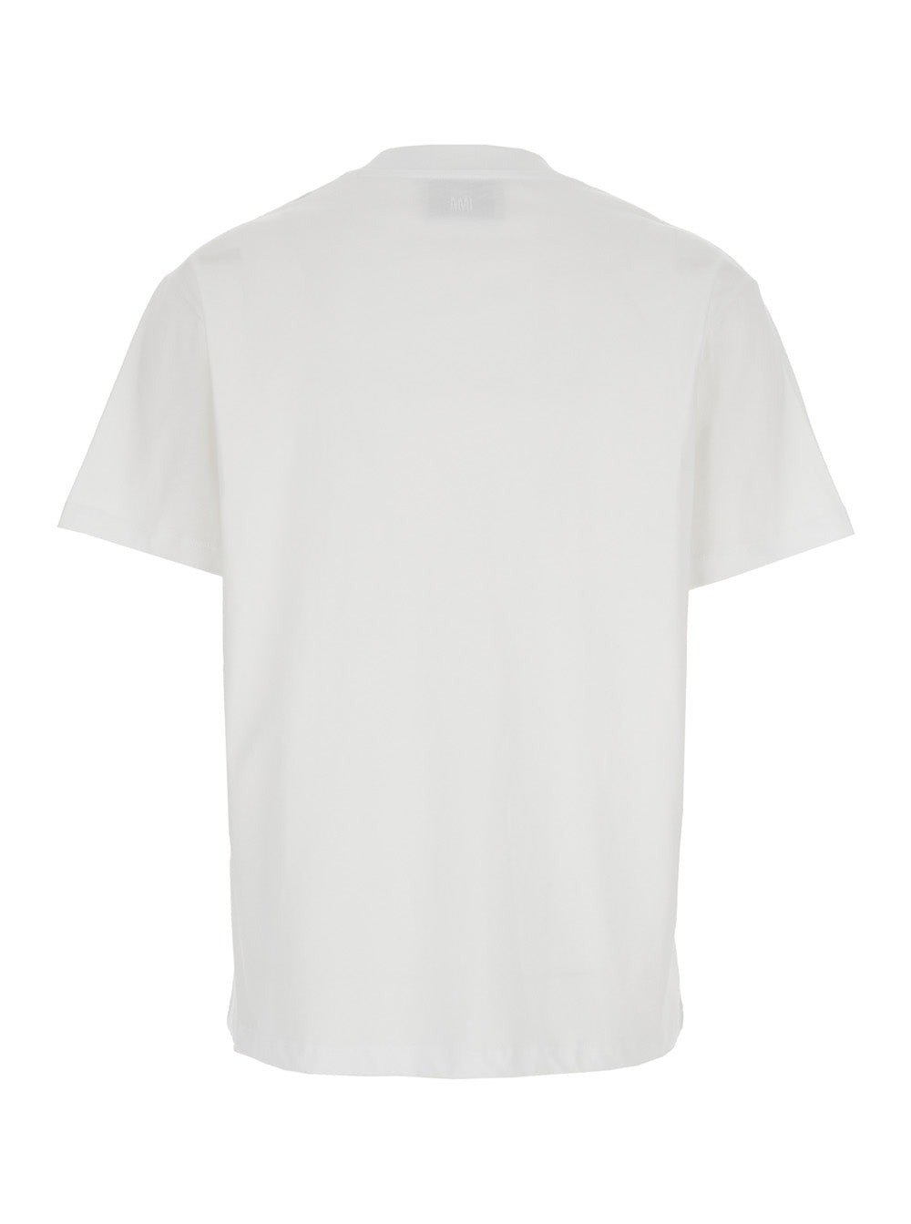 Ami Paris Men T-Shirt With Ami De Coeur Embroidery On The Front In White Cotton For Men