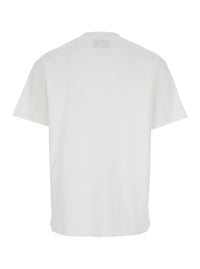 Ami Paris Men T-Shirt With Ami De Coeur Embroidery On The Front In White Cotton For Men