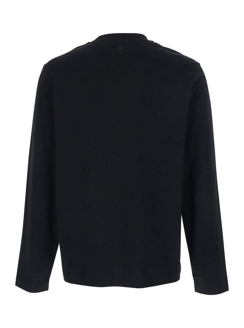 Ami Paris Men Long Sleeve T-Shirt With Ami De Coeur Logo On The Front In Black Cotton For Men