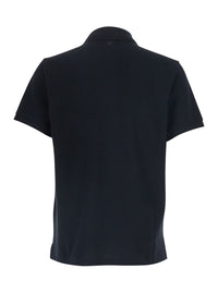 Ami Paris Men Polo Shirt With Ami De Coeur Logo Embroidered On The Front In Black Cotton For Men
