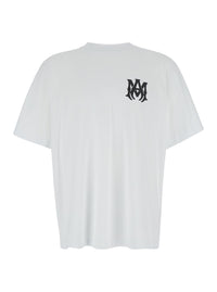 Amiri Men Oversized T-Shirt With Contrast Logo Print In White Cotton For Men