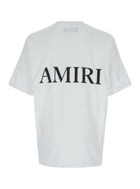 Amiri Men Oversized T-Shirt With Contrast Logo Print In White Cotton For Men