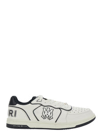 Amiri Men 'Newport' White Sneakers Low Top With Logo Patch On The Side And Contrasting Heel With Leather Logo Lettering For Men