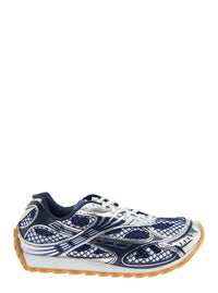 Bottega Veneta Men 'Orbit' Blue Sneaker With Logo Lettering Detail In Tech Fabric Men