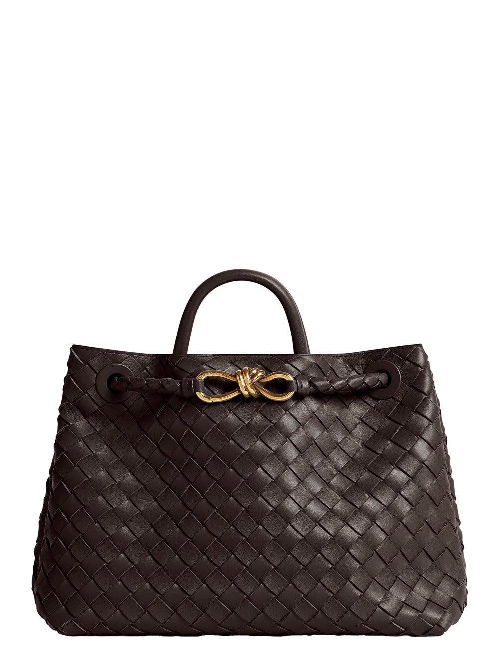 BOTTEGA VENETA Bottega Veneta Women Handbag 'Andiamo' Medium With Knot Detail On The Front In Brown Leather For Women