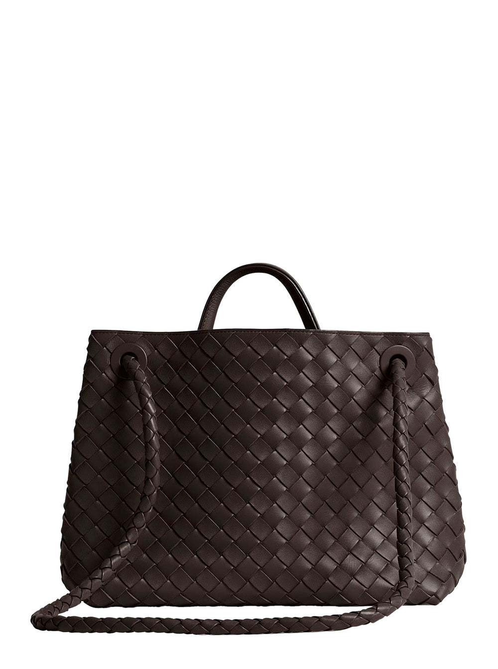 BOTTEGA VENETA Bottega Veneta Women Handbag 'Andiamo' Medium With Knot Detail On The Front In Brown Leather For Women
