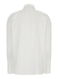 Brunello Cucinelli Women Shirt With Pointed Collar And Monile Detail White Women