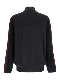 Balenciaga Men Black High-Neck Sweatshirt With Front Zip Closure And Logo Embroidery In Cotton For Men