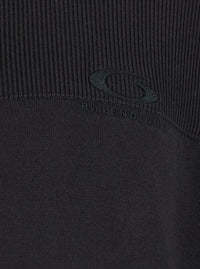 Balenciaga Men Black High-Neck Sweatshirt With Front Zip Closure And Logo Embroidery In Cotton For Men