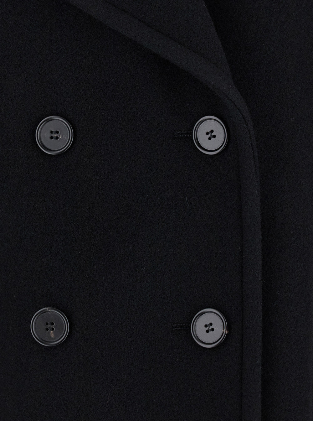 Chloé Women Double-Breasted Jacket With Notched Revers And Dropped Shoulders In Wool Blend Black Women