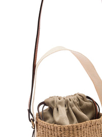 Chloé Women Beige Raffia 'Woody' Small Handbag