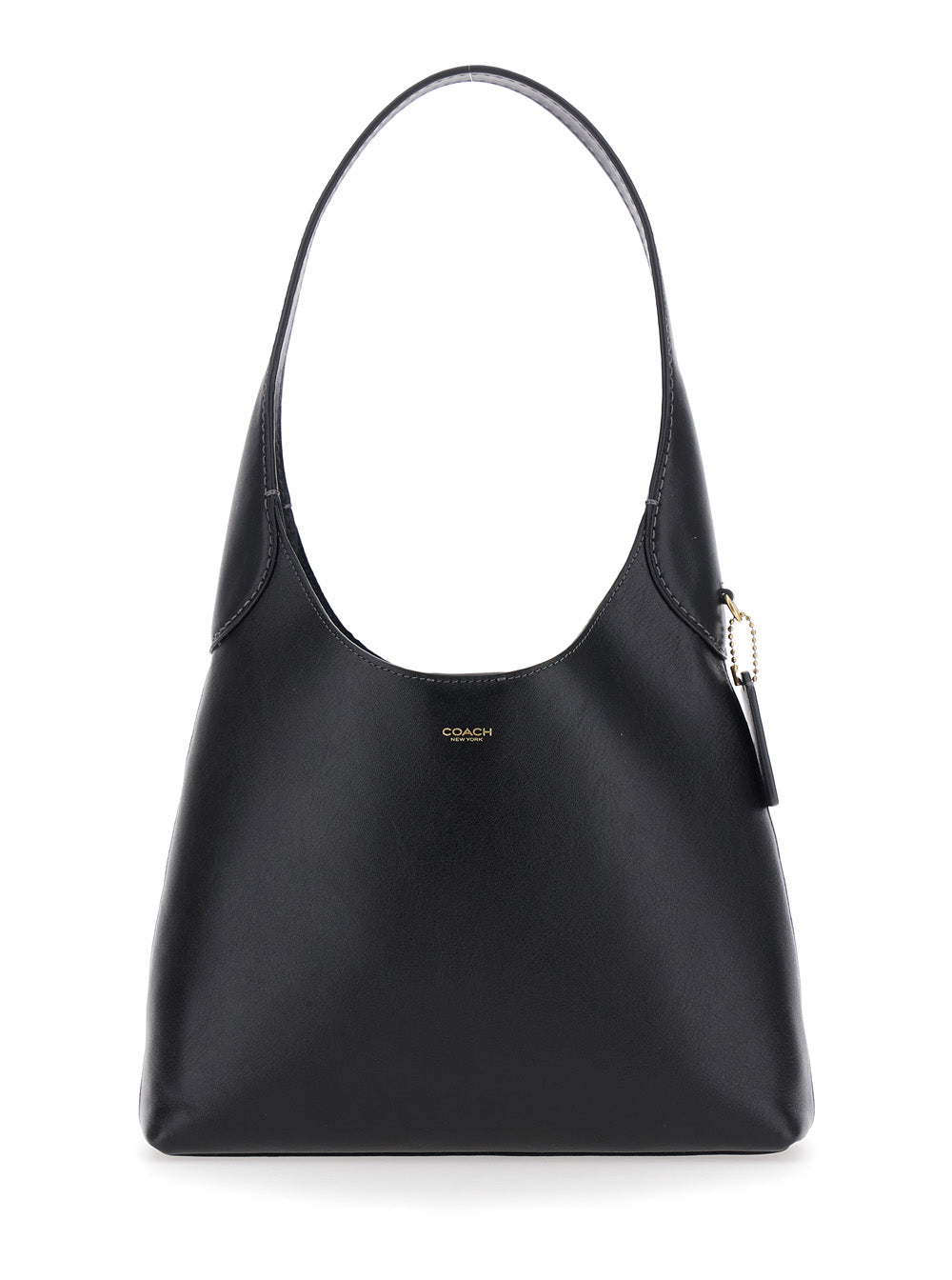 Coach Women Shoulder Bag 'Brooklyn Piccola' With Logo Lettering On The Front In Black Leather For Women