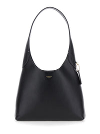Coach Women Shoulder Bag 'Brooklyn Piccola' With Logo Lettering On The Front In Black Leather For Women