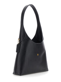 Coach Women Shoulder Bag 'Brooklyn Piccola' With Logo Lettering On The Front In Black Leather For Women