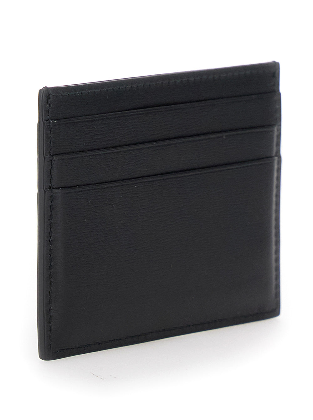Ferragamo Men Card Holder 'Florence' With Logo Lettering On The Front In Black Leather For Men
