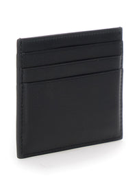 Ferragamo Men Card Holder 'Florence' With Logo Lettering On The Front In Black Leather For Men