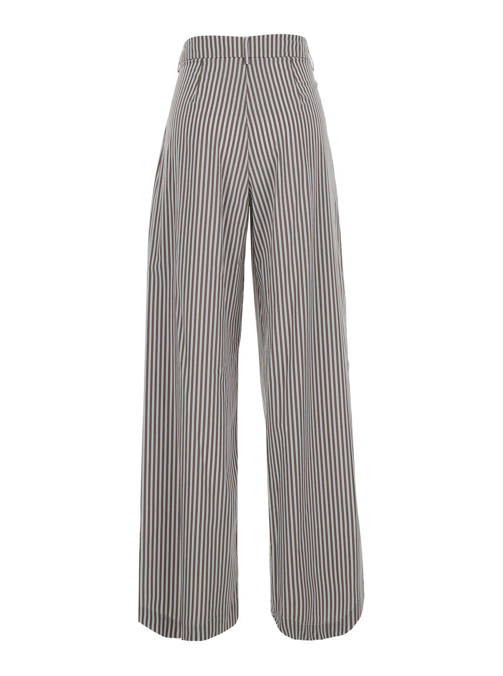 Leplain Women Brown Pants With All-Over Striped Motif In Fabric Women