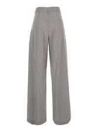 Leplain Women Brown Pants With All-Over Striped Motif In Fabric Women