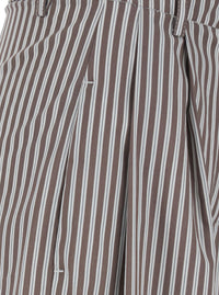 Leplain Women Brown Pants With All-Over Striped Motif In Fabric Women