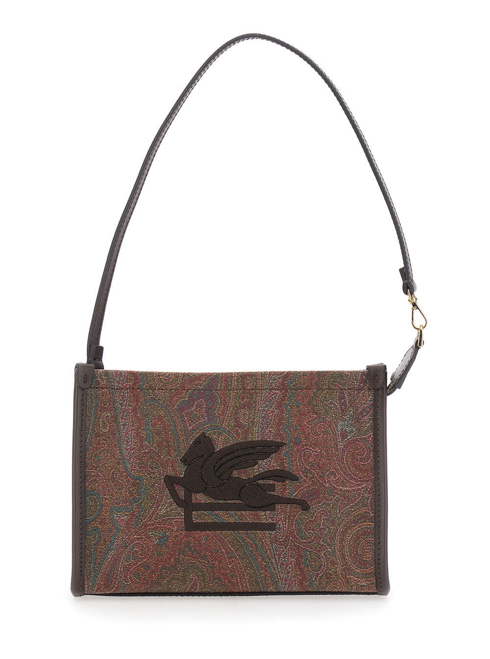 ETRO Etro Women Clutch 'Arnica' With Embroidered Logo On The Front And All-Over Pattern In Cotton Blend Brown Women