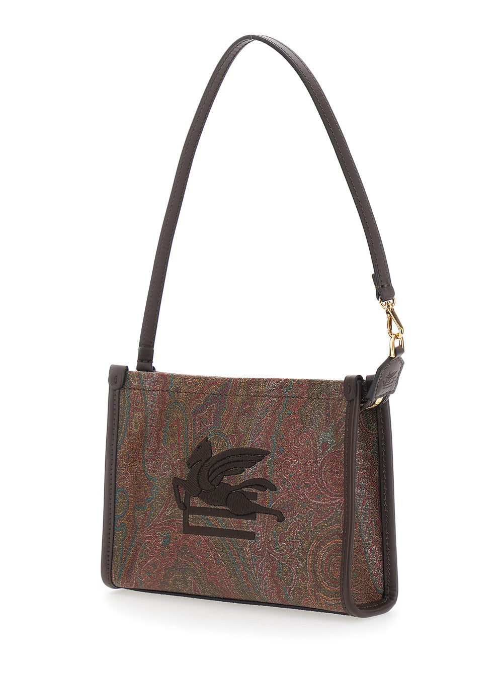 ETRO Etro Women Clutch 'Arnica' With Embroidered Logo On The Front And All-Over Pattern In Cotton Blend Brown Women