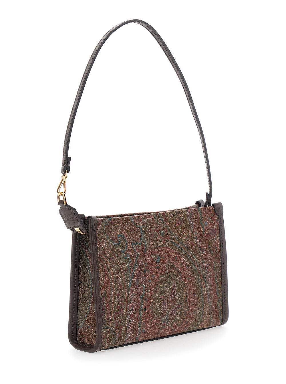ETRO Etro Women Clutch 'Arnica' With Embroidered Logo On The Front And All-Over Pattern In Cotton Blend Brown Women