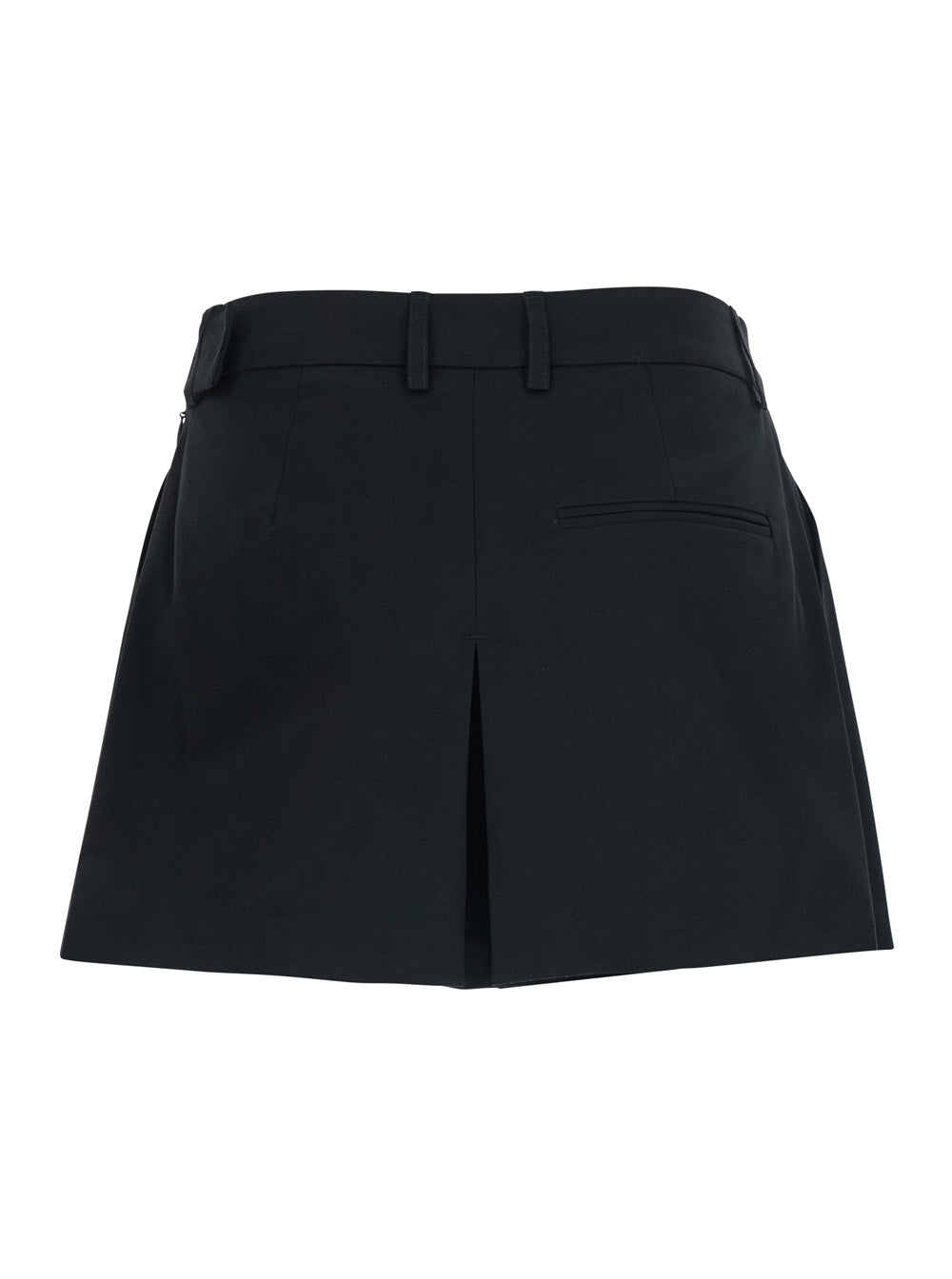 Leplain Women Black Shorts With Pleated Design In Fabric Women