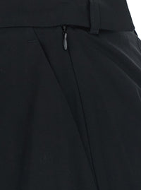 Leplain Women Black Shorts With Pleated Design In Fabric Women