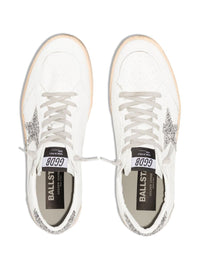 Golden Goose Women Sneakers 'Ball Star' With Star Glitter Detail In White Leather For Women