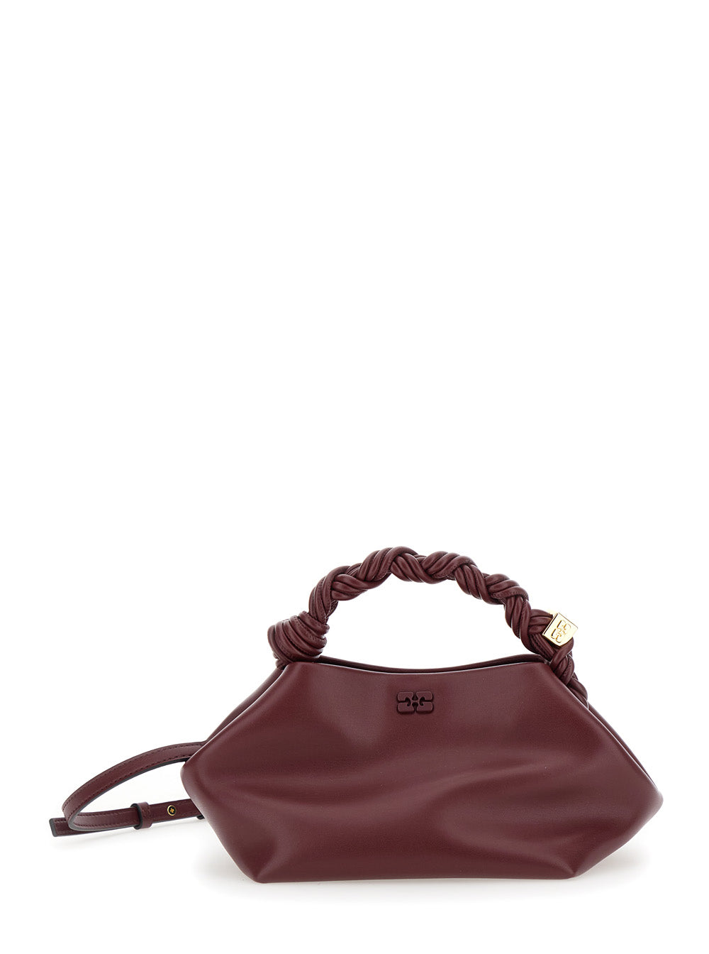GANNI Ganni Women Handbag 'Bou Piccola' With Butterfly Logo And Woven Leather Handle Bordeaux Woman