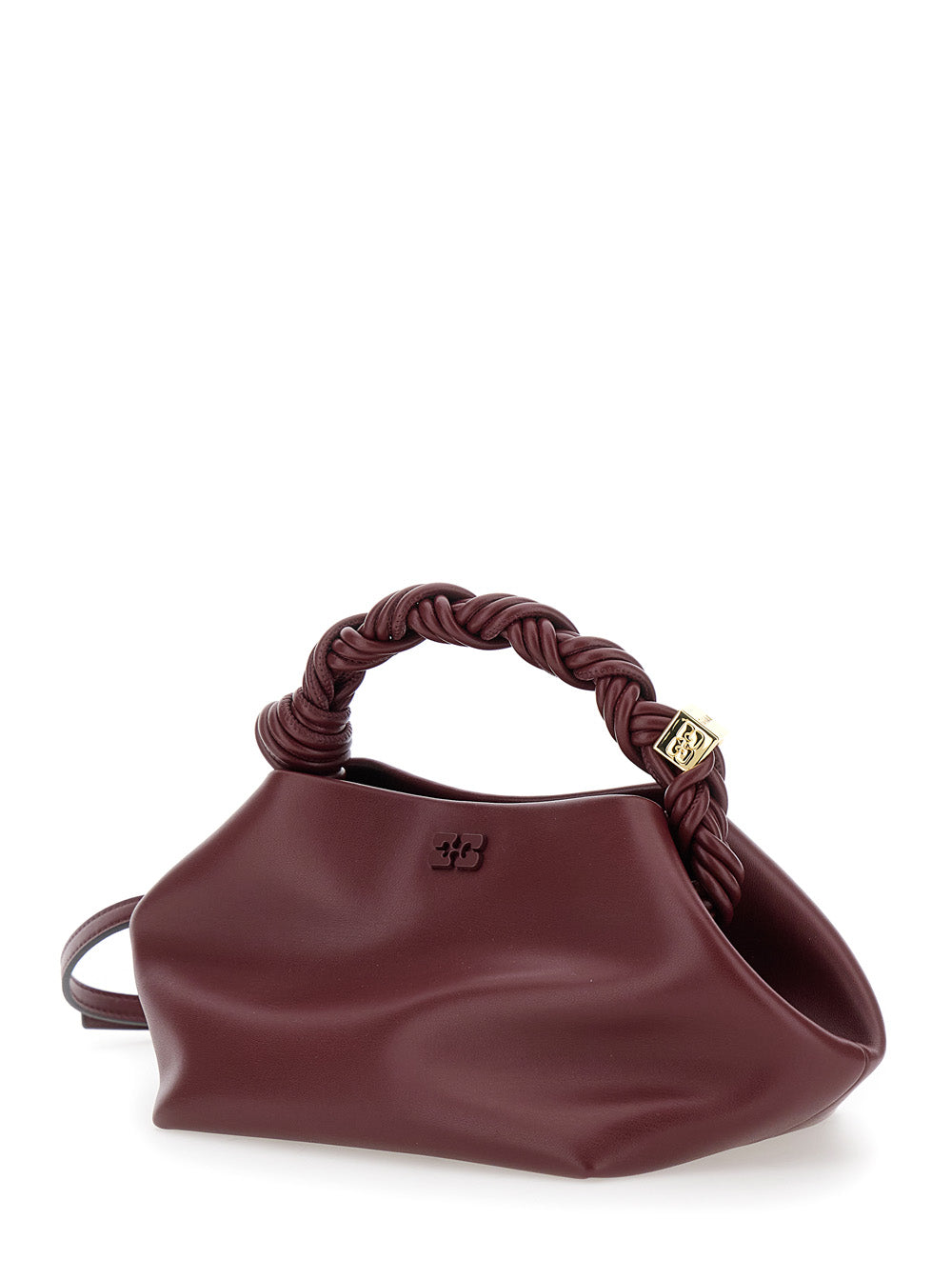 GANNI Ganni Women Handbag 'Bou Piccola' With Butterfly Logo And Woven Leather Handle Bordeaux Woman