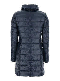 HERNO Herno Women Blue Down Jacket With Zip Closure And Two Patch Pockets In Tech Fabric For Women