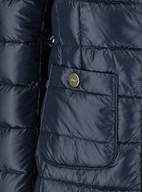 HERNO Herno Women Blue Down Jacket With Zip Closure And Two Patch Pockets In Tech Fabric For Women