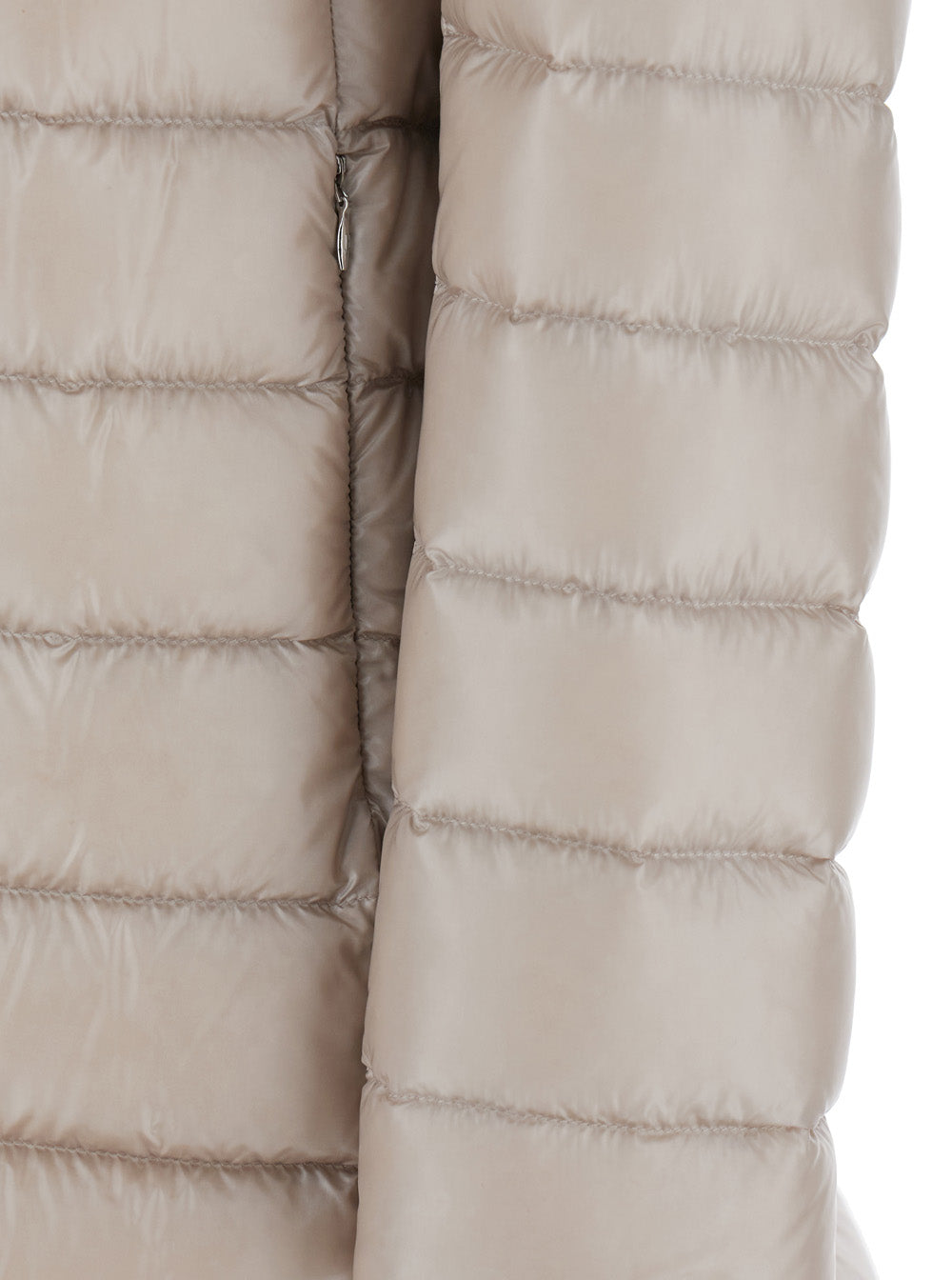 Herno Women Down Jacket With Hood And Drawstring In Tech Fabric Beige Women