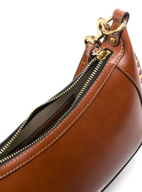 Isabel Marant Women Shoulder Bag 'Oskan Moon' With Studs In Brown Leather For Women