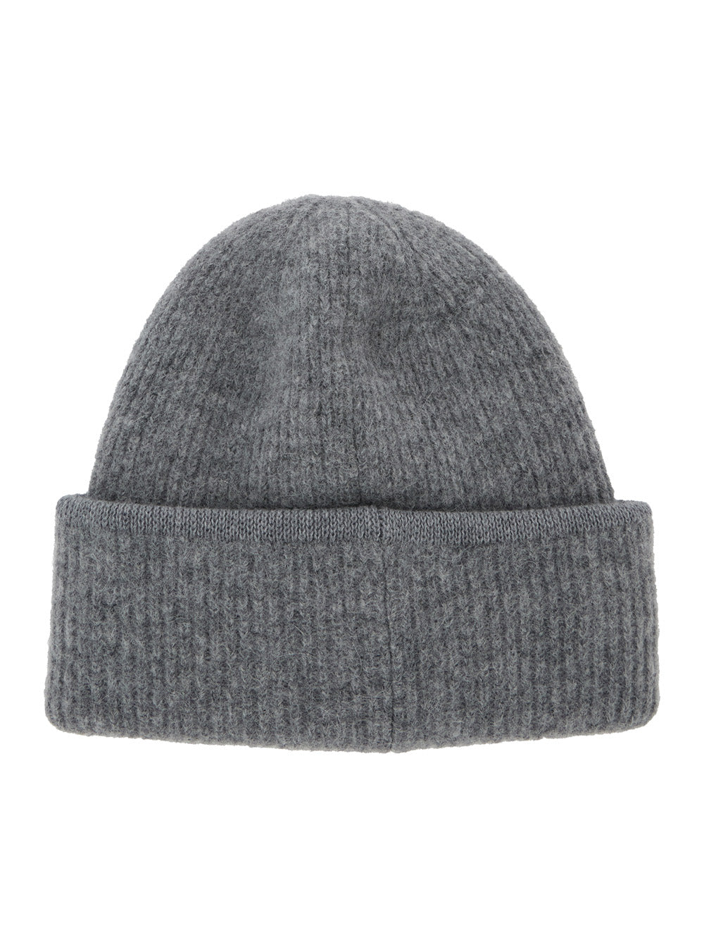 Jacquemus Men Hat 'Le Bonnet Gros Grain' With Logo Patch On The Brim In Cashmere And Gray Wool For Men