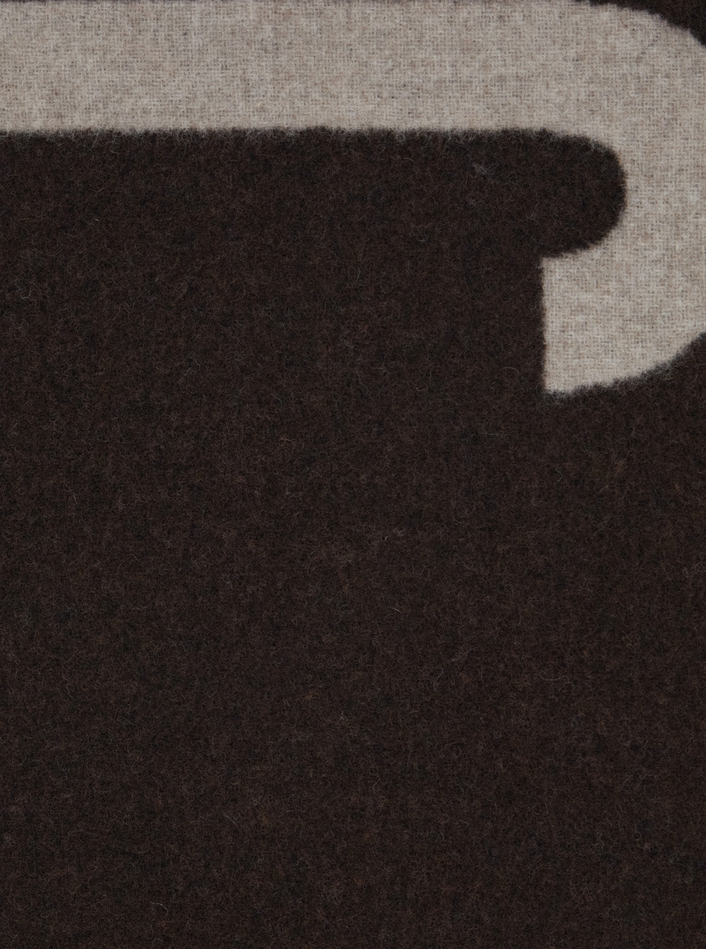 Jacquemus Men Scarf 'L'echarpe Jacquemus' With Maxi Logo Lettering And Fringed Hem In Brown For Men