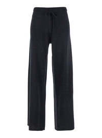Lisa Yang Women Pants 'Sofi' With Elasticated Waist And Wide Leg In Black Cashmere For Women