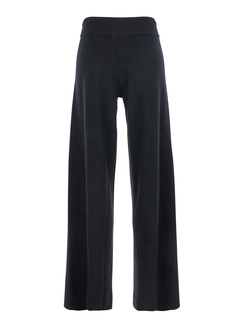 Lisa Yang Women Pants 'Sofi' With Elasticated Waist And Wide Leg In Black Cashmere For Women