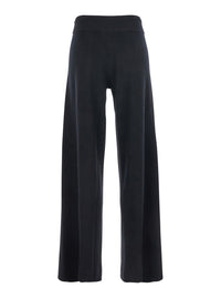 Lisa Yang Women Pants 'Sofi' With Elasticated Waist And Wide Leg In Black Cashmere For Women