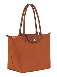 Longchamp Women Handbag 'Le Pilage Original' Medium With Two Top Handles And Logo Printed On The Front In Brown Canvas For Women