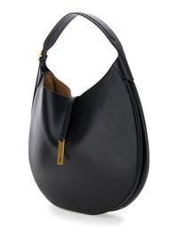 POLO RALPH LAUREN Polo Ralph Lauren Women Shoulder Bag With Smooth Leather Logo Detail Black Woman