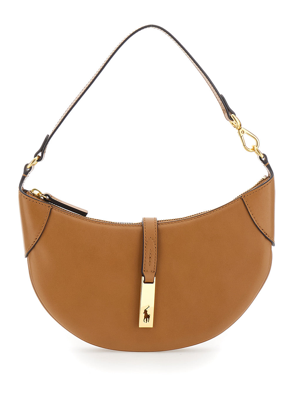 POLO RALPH LAUREN Polo Ralph Lauren Women Shoulder Bag 'P Id Mn Shdr-Shoulder Bag-Small' In Beige Leather For Women