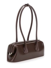 OSOI Osoi Women Boatwide Mini Shoulder Bag In Leather And Brown Color Unisex