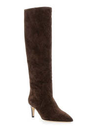 Paris Texas Women Brown Boots With Pointed Toe And Stiletto Heel In Suede Woman