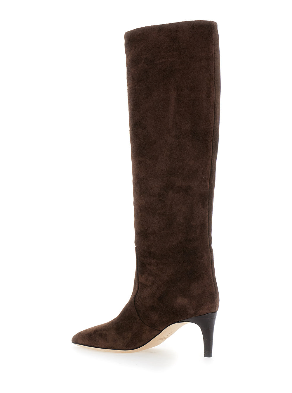 Paris Texas Women Brown Boots With Pointed Toe And Stiletto Heel In Suede Woman
