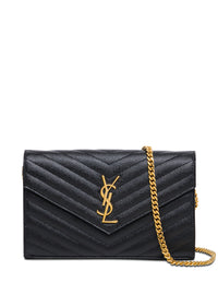 SAINT LAURENT Saint Laurent Women Crossbody Bag 'Cassandra' In Black Chevron Leather
